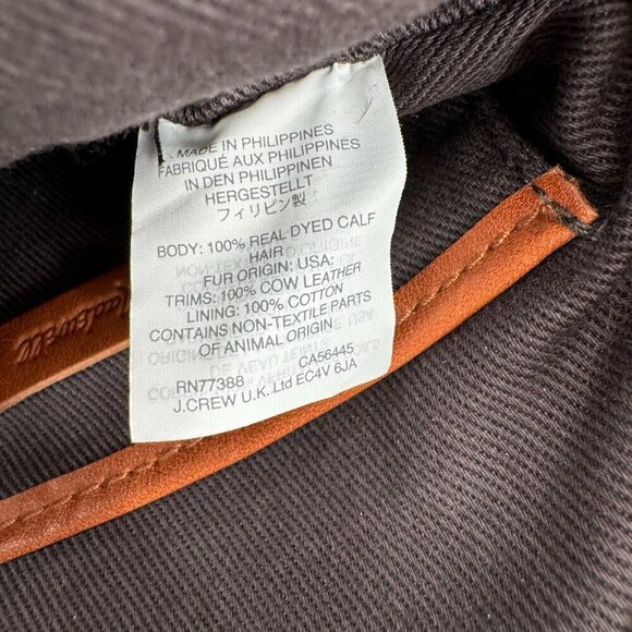 Madewell The Simple Circle Calf Hair Zebra Animal Crossbody Boho Leather Purse - Picture 5 of 6